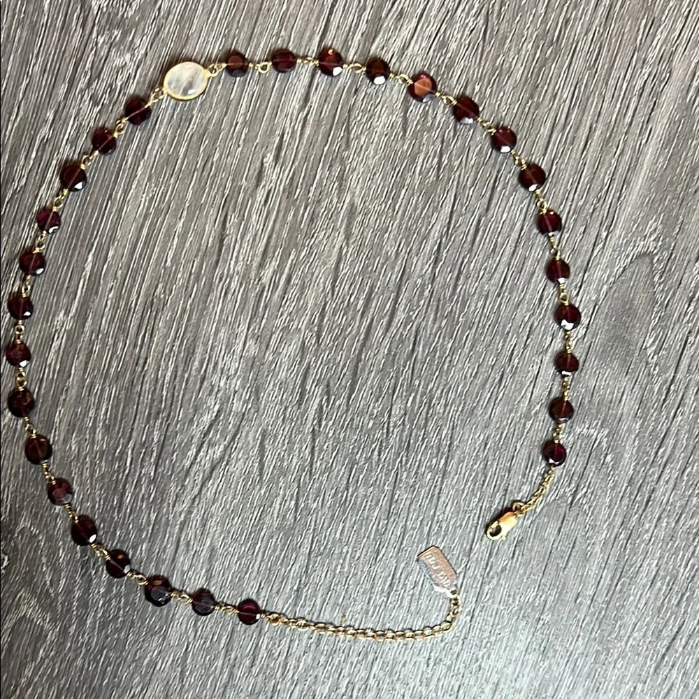 Ela Rae Libi coin stone necklace with center stone - Picture 5 of 9